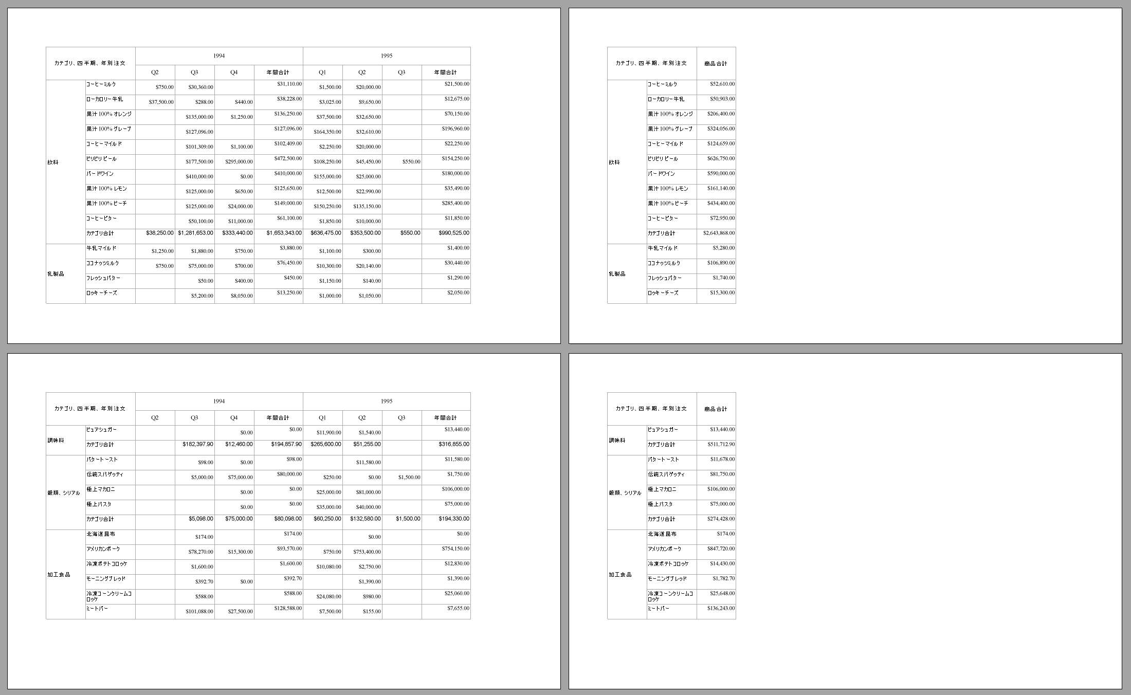 Z order page layout