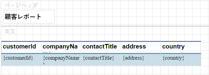 An Example for Customized Tabular Report