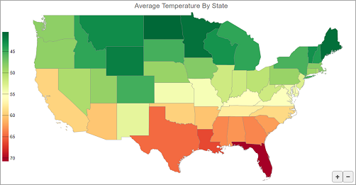 Choropleth map created using MVC FlexMap