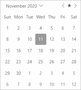 Calendar with specified day and month format