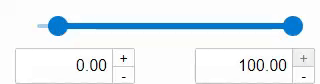 C1RangeSlider control integrated with C1NumericBox control