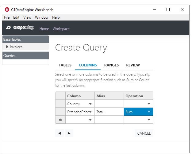 Create query