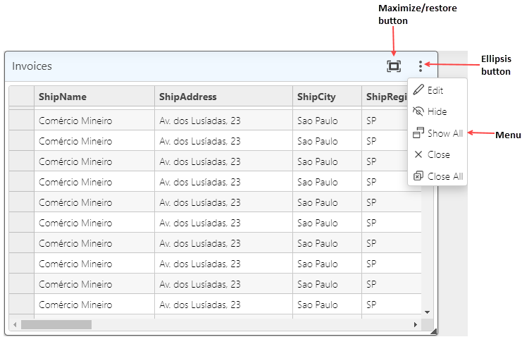 button grid basetable