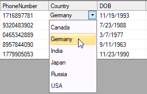 ソートされたコンボボックスリスト