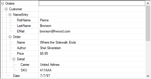 非連結モードでの IsNode プロパティを使用したノードの作成