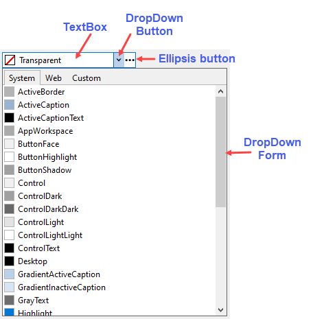 ColorPicker elements