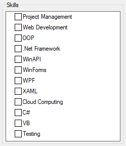 ComponentOne checklist control