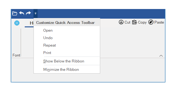 Dropdown menu