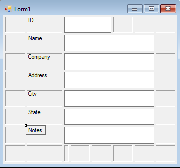 Controls added in c1Sizer