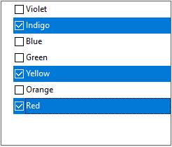 This image shows example of CheckList control.