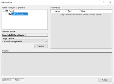 Preview Data Dialog