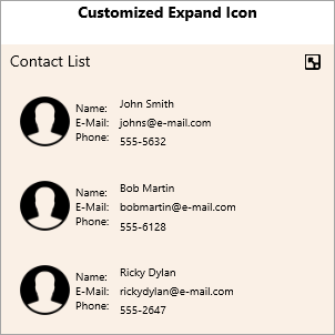 WinUI Expander with custom icon