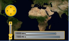 The image shows the Maps control with a rainier orange theme.