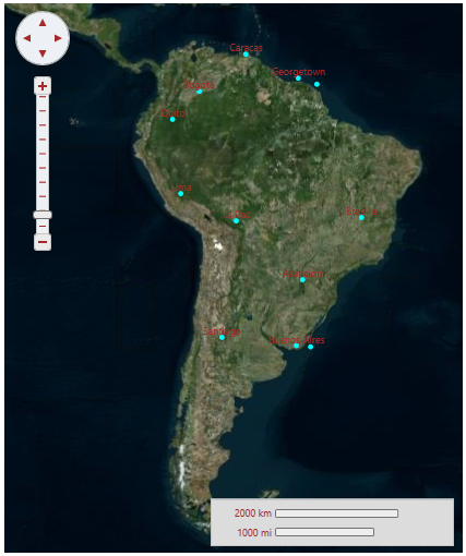 Image showing map of South America with labels.