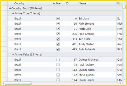 Grouping in FlexGrid