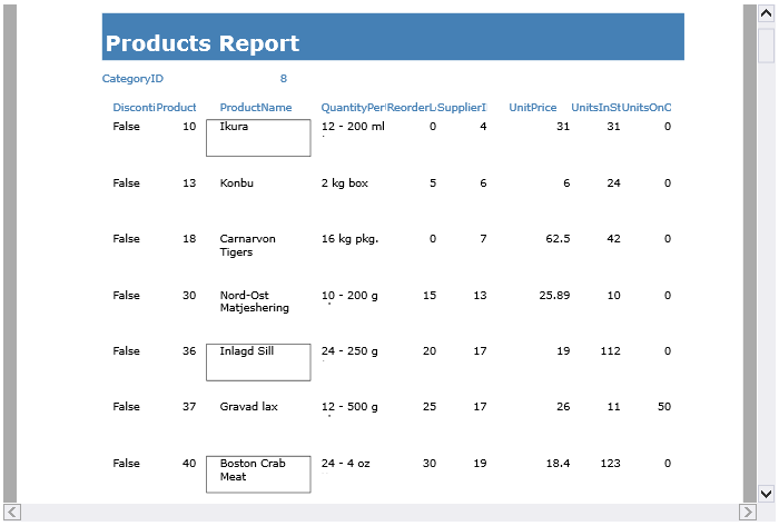 Show or Hide a Shape Field in FlexReport