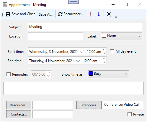 Multiple Categories in WPF Scheduler Categories Dialog