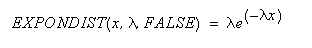 EXPONDISTの数式（累積分布関数）