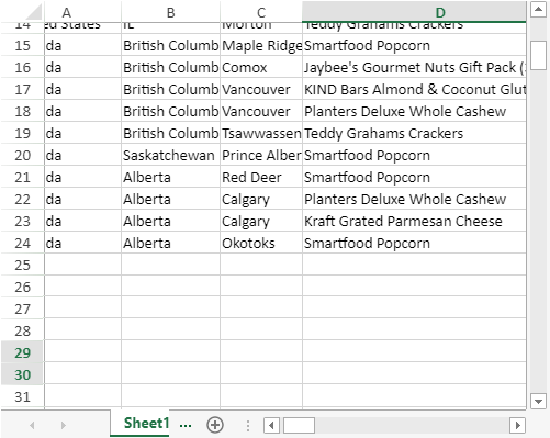 Automatic pixel scrolling in a worksheet