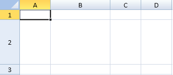 Custom row height and column width