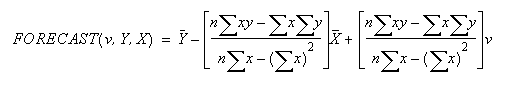 FORECASTの数式