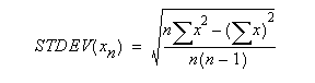 STDEVの数式