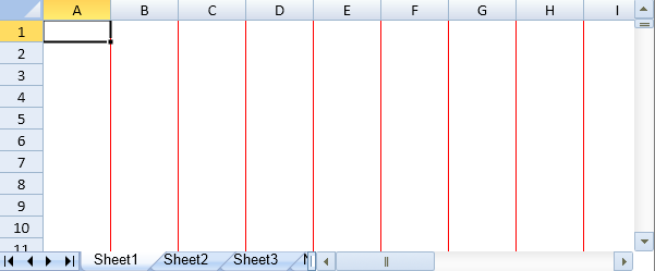 Changing the color and hiding the grid lines in a worksheet