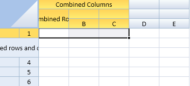 Merging cells in headers