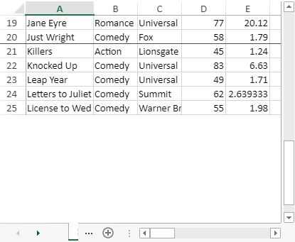 Frozen Trailing Rows with stickToEdge Parameter set To False