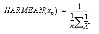 HARMEAN Equation